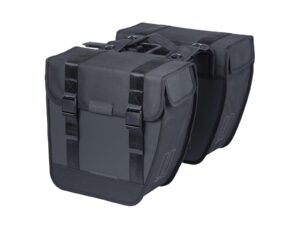 Basilique sac à vélo double Tour Imperméable noir MIK 28L